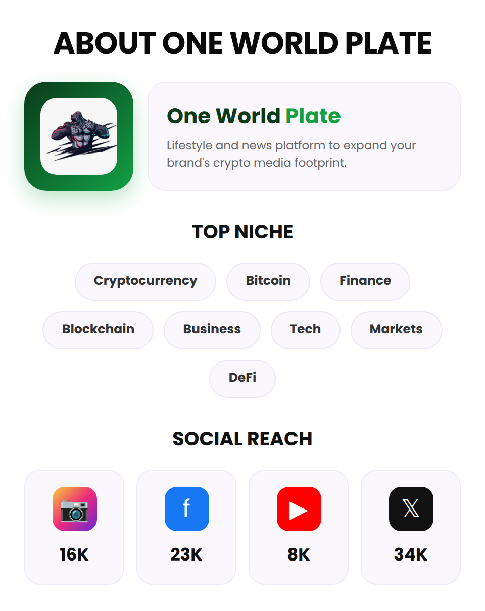 One World Plate (Crypto Press Release) - Image 3