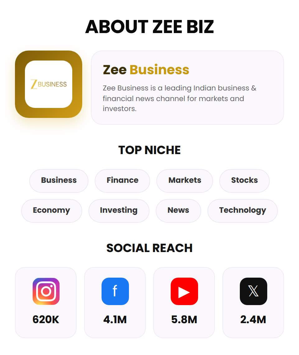 Zee Biz (Indian Press Release) - Image 3
