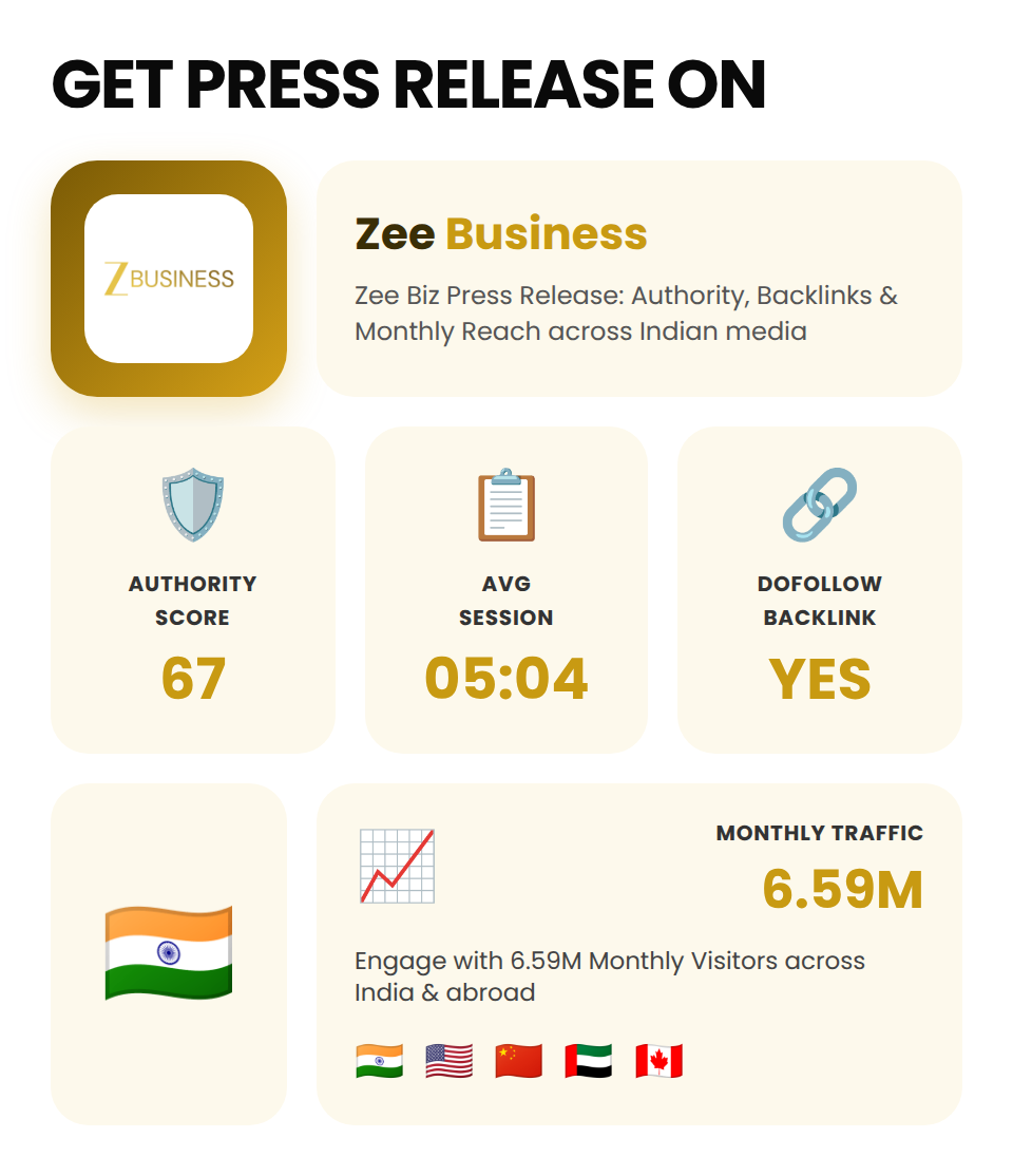 Zee Biz (Indian Press Release) - Image 5