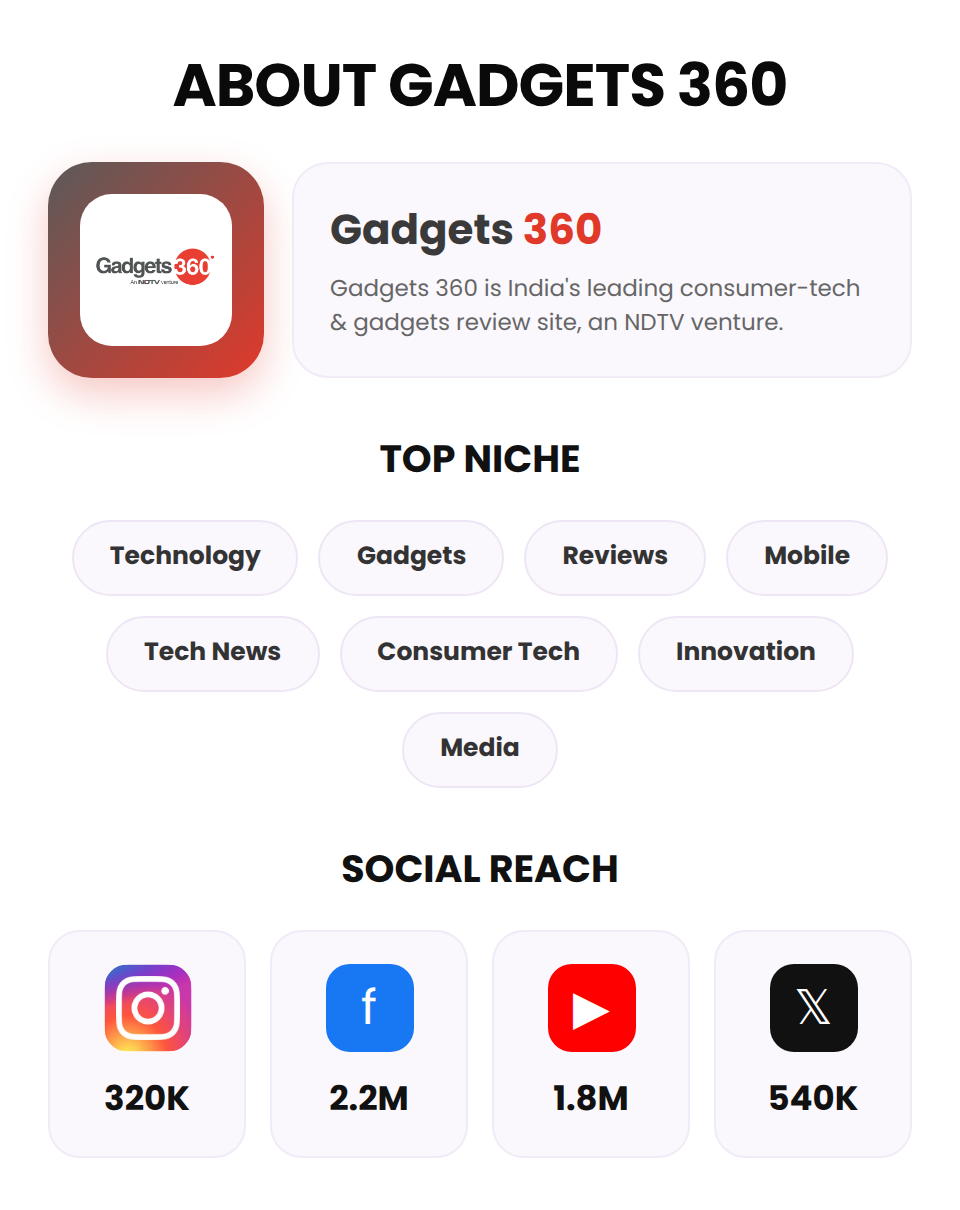 Gadgets 360 (Indian Press Release) - Image 3
