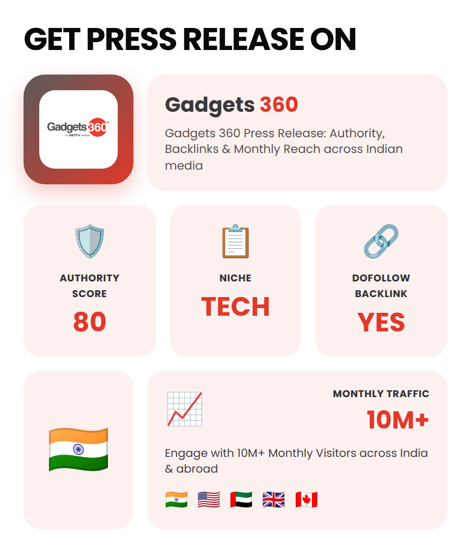 Gadgets 360 (Indian Press Release) - Image 5