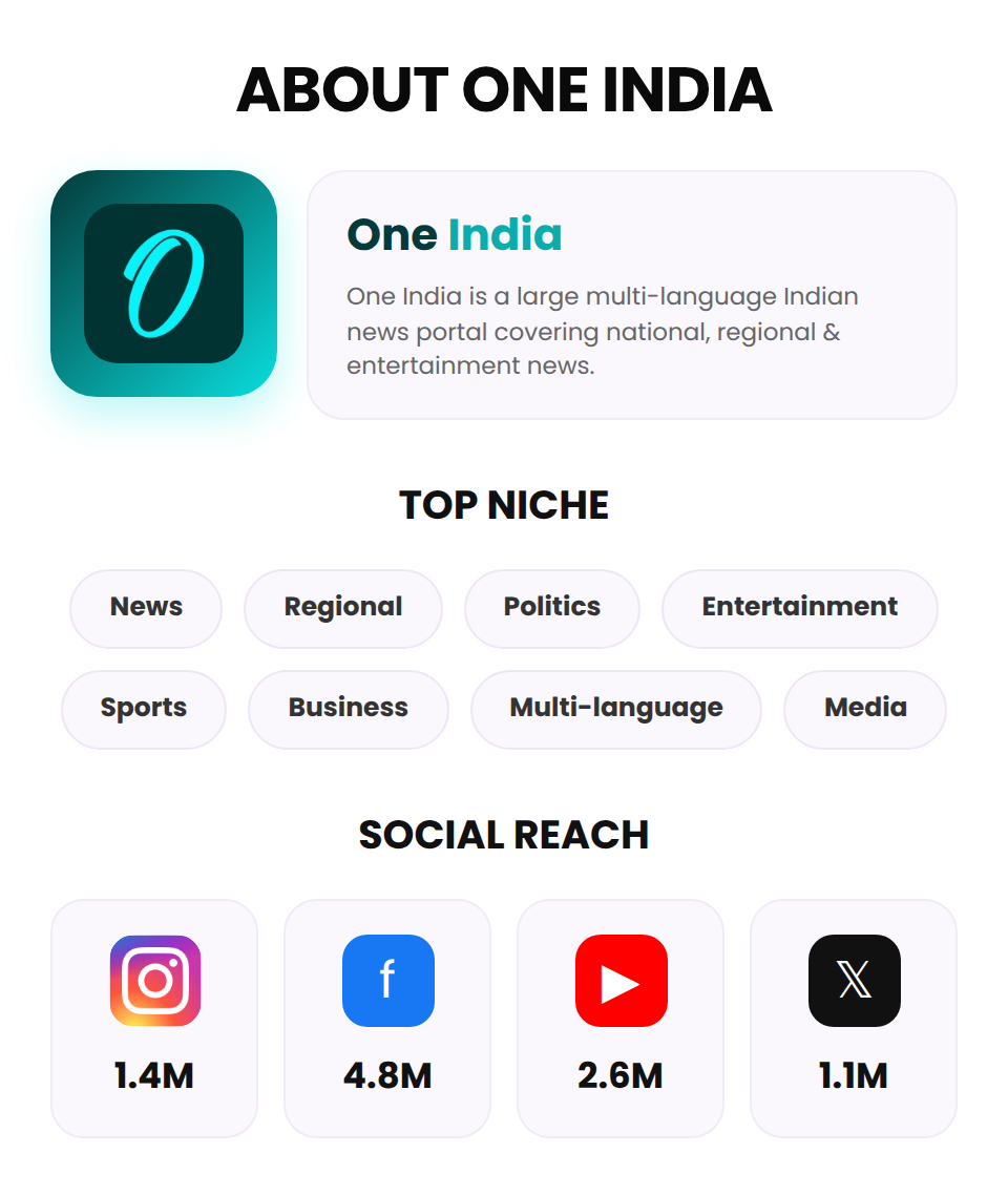 One India (Indian Press Release) - Image 3