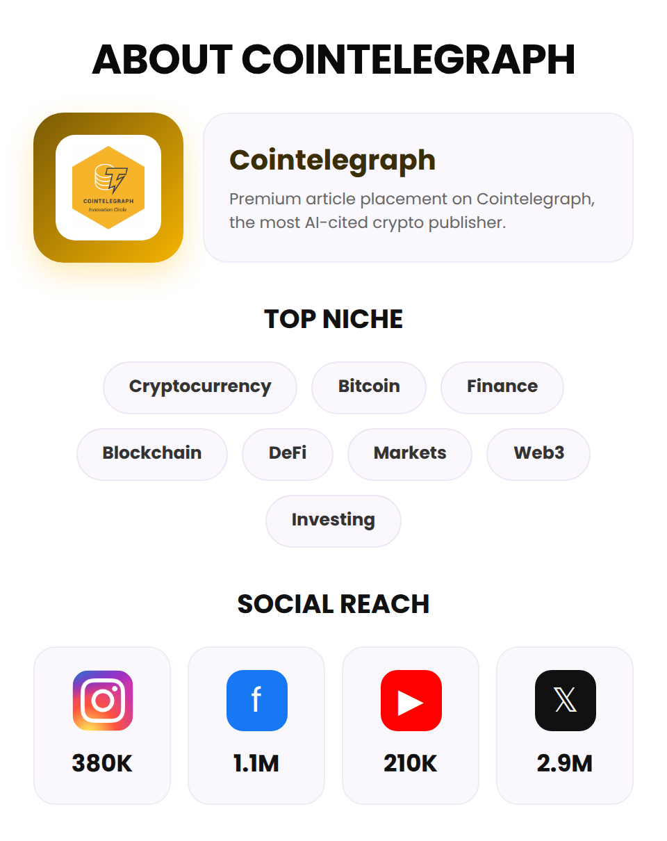 Cointelegraph Without Frontpage (Premium Finance and Crypto Release) - Image 3